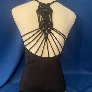 Firpearl Women's Tummy Control One PieceBlack  Bathing Suit V SIZE:10